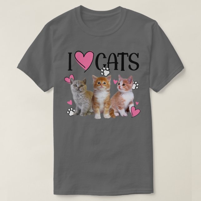 Eu Amo Gatos Camisa Adorador De Gato - Eu Amo Gati (Frente do Design)