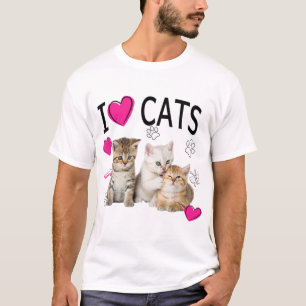 Eu Amo Gatos Camisa Amante De Gatos Adoro Gatinhos
