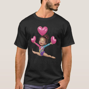 Eu Amo Ginástica Ginástica Garotas Camiseta Divert