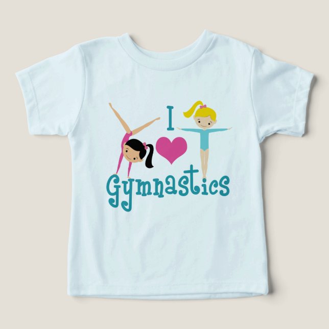 Eu Amo Gymnastics Gymnast Girls Bonitas (Design frontal)