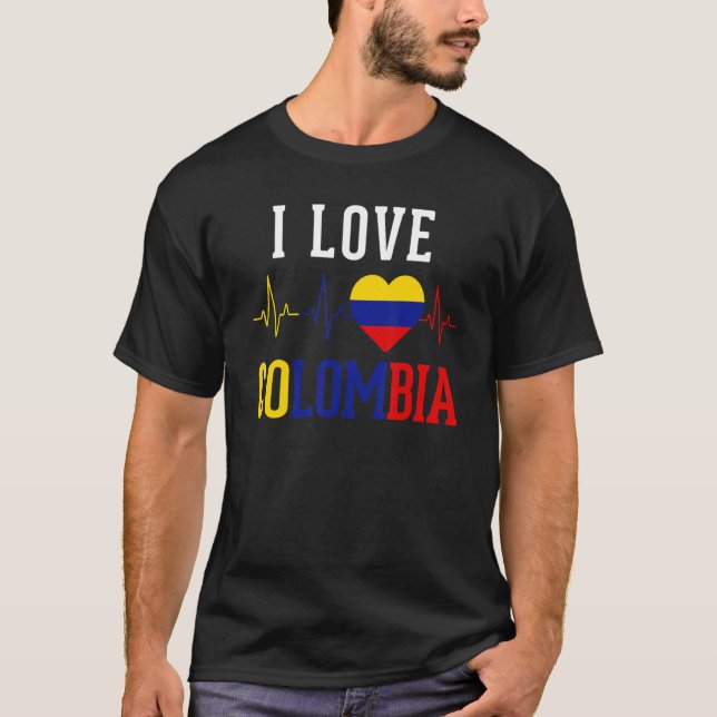 Eu Amo Homens do Orgulho Cardíaco Camiseta (Frente)