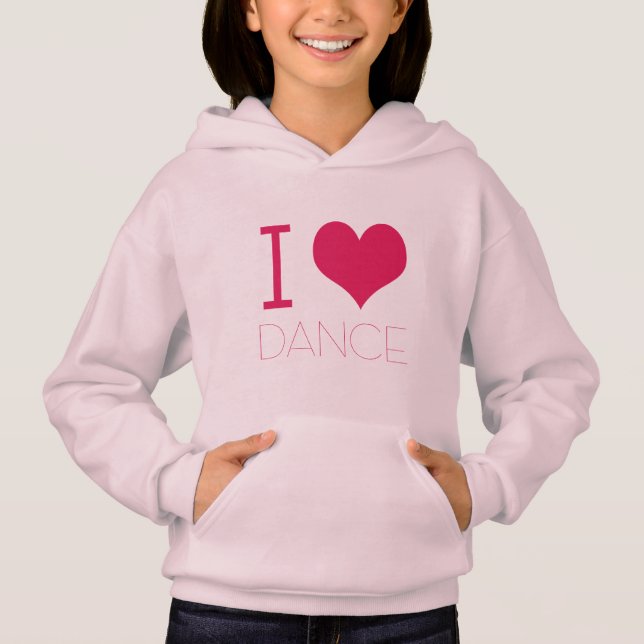 "Eu amo Hoodie do desgaste da prática da dança da (Frente)