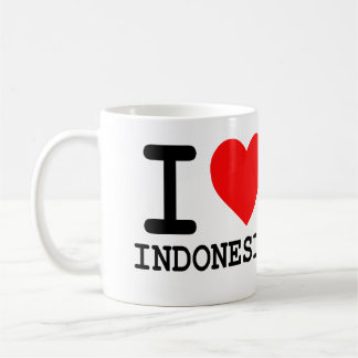 Eu amo Indonésia - caneca de café