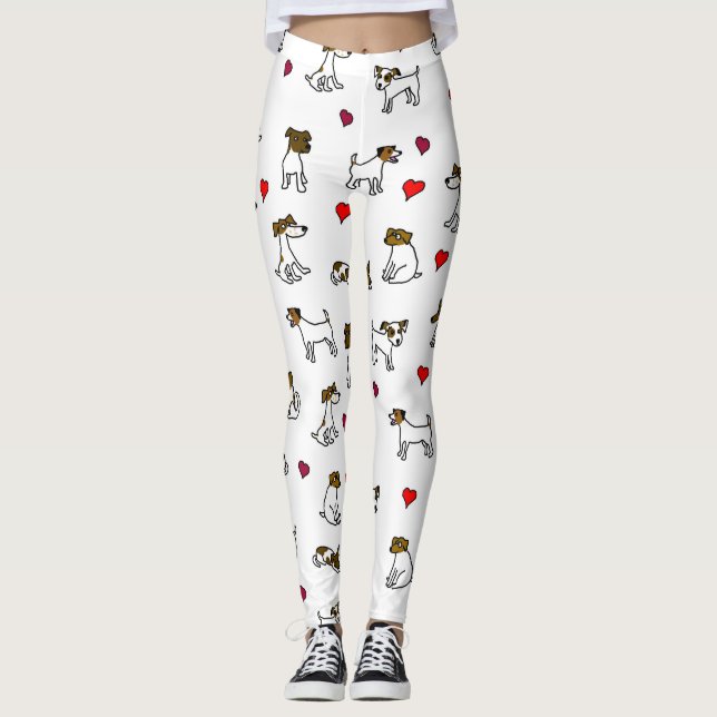 Eu Amo Jack Russell Terrier Leggings (Frente)