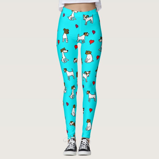 Eu Amo Jack Russell Terrier Leggings (Frente)