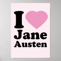 Eu Amo Jane Austen Poster