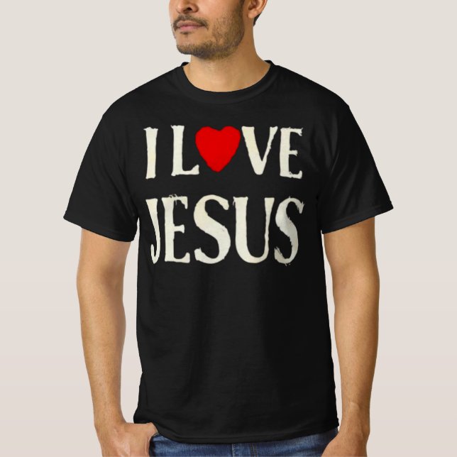 Eu Amo Jesus Camiseta Preta (Frente)