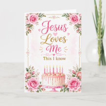 Eu amo Jesus | Cartão de Aniversário Cristão
