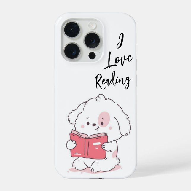 eu amo ler design kawaii fofo (Verso)