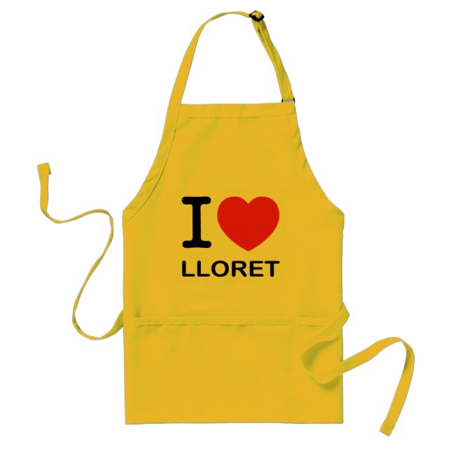 Eu amo Lloret - avental amarelo (Frente)