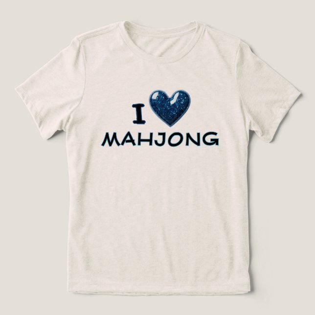 Eu Amo Mahjong Coração Elegante Custom Mahjong (Design frontal)