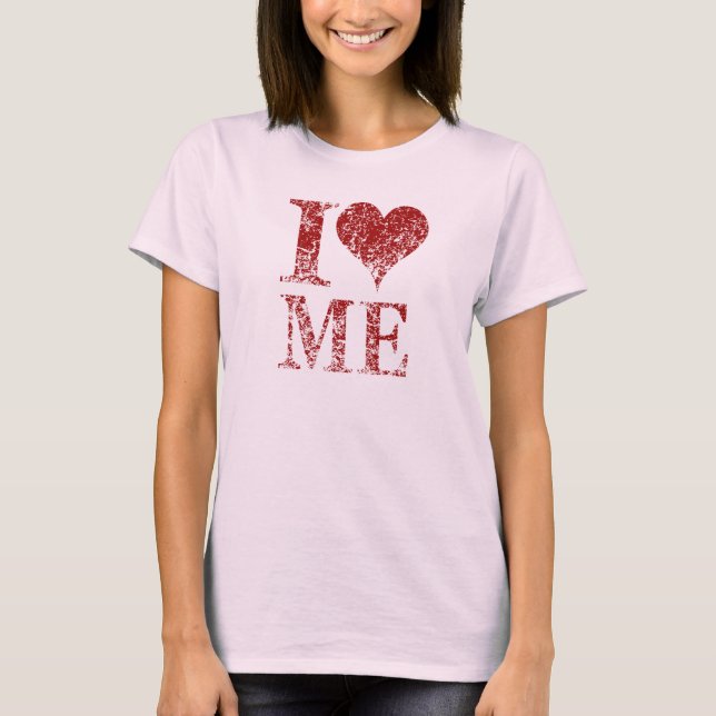 eu amo-me - eu adoro a camiseta dela (Frente)