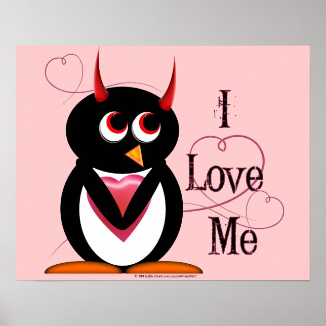 Eu Amo-Me! Mau Penguin Poster (Frente)