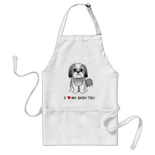 Eu amo meu avental de Shih Tzu