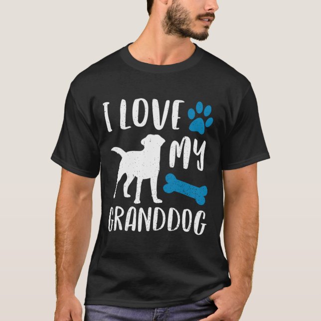 Eu Amo Meu Avô Camisa Labrador Cachorro De Retriev (Frente)