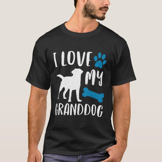 Eu Amo Meu Avô Camisa Labrador Cachorro De Retriev (Frente)