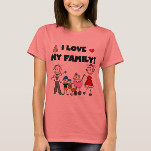 Eu amo meu camiseta e presentes da família