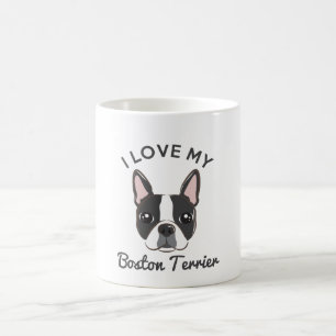 "Eu amo meu caneca de café de Boston Terrier"