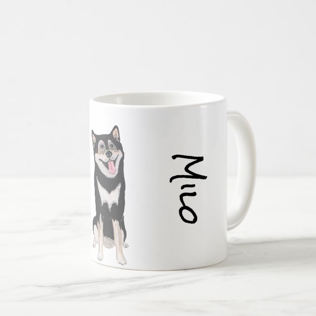 Eu amo meu Caneca de Café do Cachorro Malamute do  (Frente Esquerda)