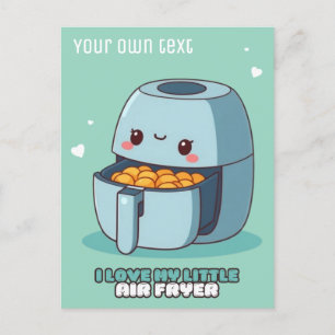 Eu amo meu cartão postal da cozinha do frigideira 