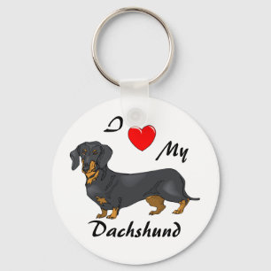 Eu Amo Meu Chaveiro Dachshund