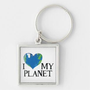 Eu amo meu chaveiro do planeta