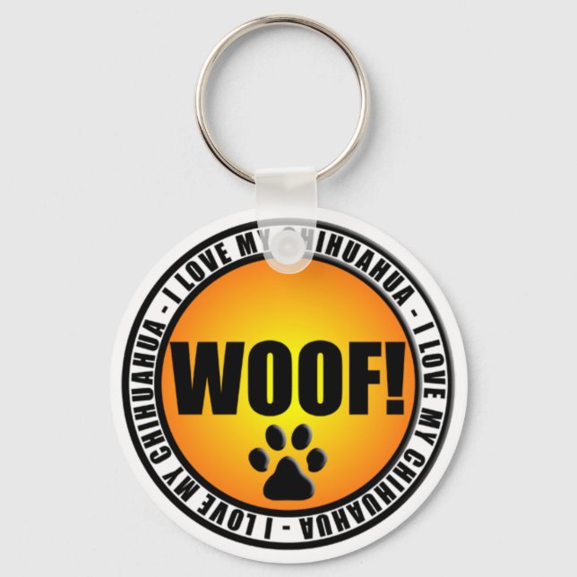 Eu Amo Meu Chihuahua! Chaveiro (Frente)