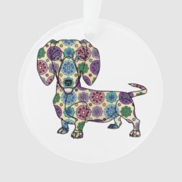 Eu amo meu Dachshund - ornamento do círculo