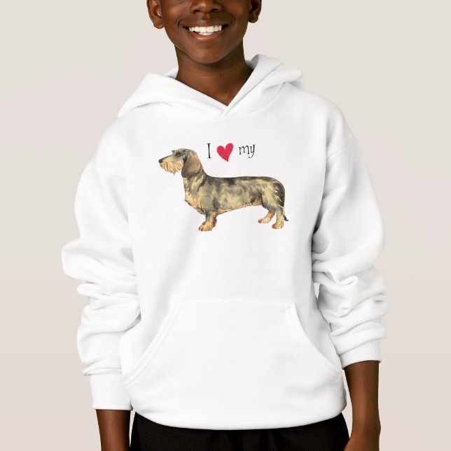 Eu amo meu Dachshund Wirehaired (Frente)