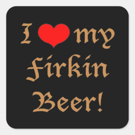 Eu amo meu Firkin Beer! Adesivos