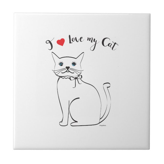 Eu amo meu gato, bonito, Legal (Frente)