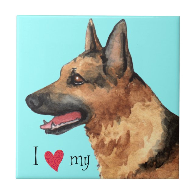 Eu amo meu German shepherd (Frente)