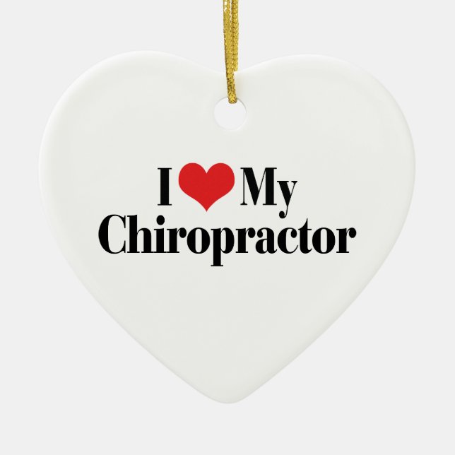 Eu Amo Meu Ornamento De Chiropractor (Frente)