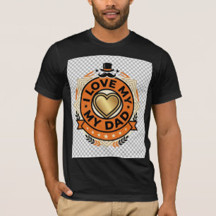 Eu Amo Meu Pai Camiseta Vintage do Dia dos Pais