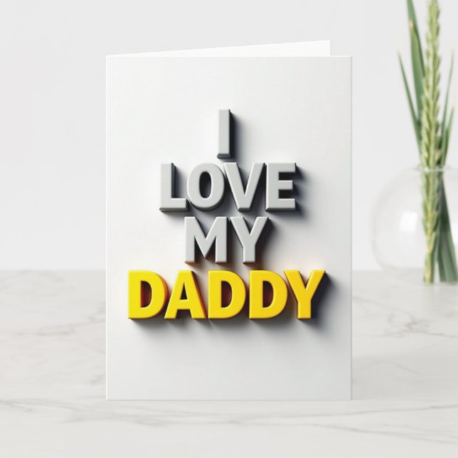 Eu Amo Meu Papai Cartão (Frente)