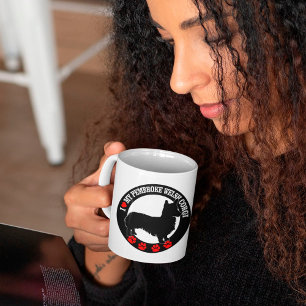 Eu Amo Meu Pembroke Welsh Corgi Caneca de Café