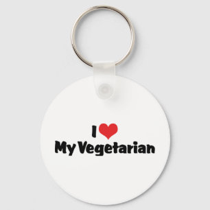 Eu Amo Meu Porta-Chaves Vegetariano