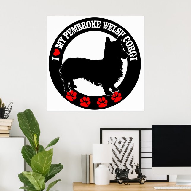 Eu Amo Meu Poster De Pembroke Welsh Corgi (Criador carregado)