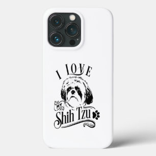 Eu Amo Meu Shih Tzu Eu Cortês Animal Pet Paw Dog 