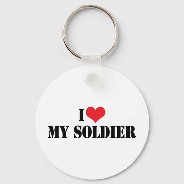 Eu Amo Meu Soldado Porta-Chaves (Frente)