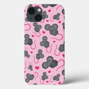 Eu amo meu teste padrão do rato no rosa