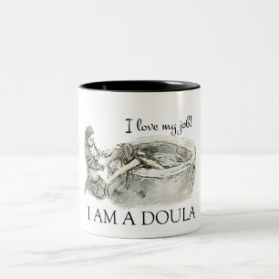 EU AMO MEU TRABALHO - caneca do doula