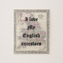 Eu amo Meus Ancestrais Ingleses | Quebra-cabeça Pe