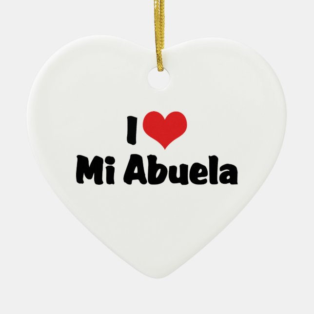 Eu Amo Mi Abuela Enfeite (Frente)