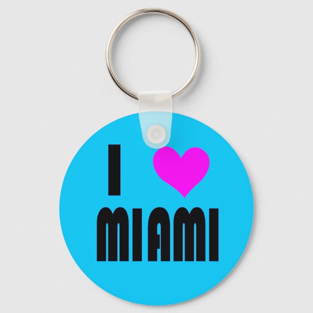 Eu amo Miami Florida USA chaveiro (Frente)