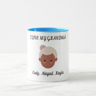 "Eu amo minha avó" duas xícara de café tonta. C