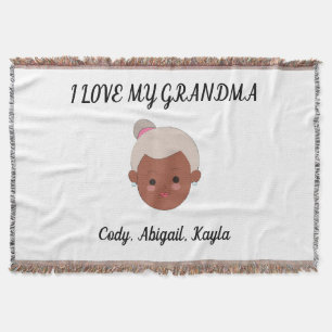 "Eu amo minha avó" jogando cobertor de netos.