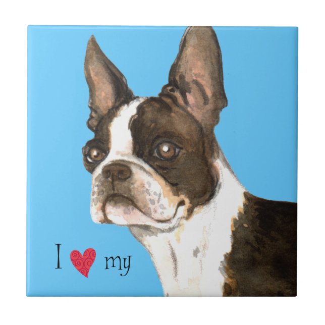 Eu amo minha Boston Terrier (Frente)