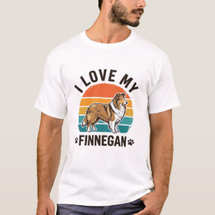 Eu Amo Minha Camisa com Nome de Cachorro Vintage F