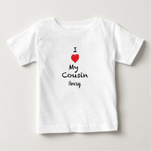 Eu amo minha camisa customizável do bebê do prim